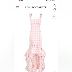 ISO LEAL DACARETT  LA PALMA DRESS IN PINK GINGHAM